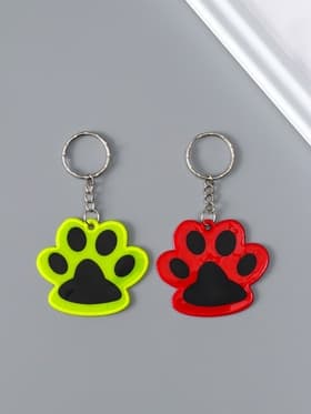 Брелок для ключей «Лапка», светоотражающий, 5.5×5 см, МИКС