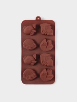 Форма для мармелада и шоколада Доляна «Машинки», силикон, 21×11 см, 8 ячеек (4.3×3.5 см), коричневая