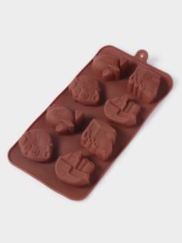 Форма для мармелада и шоколада Доляна «Машинки», силикон, 21×11 см, 8 ячеек (4.3×3.5 см), коричневая