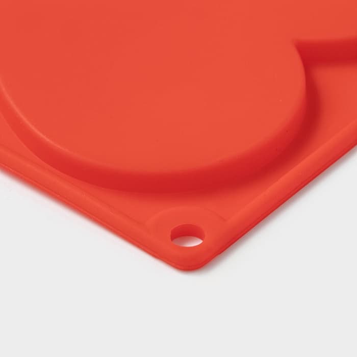 Форма для шоколада 3D Доляна «Сердце», силикон, 17×29 см, 6 ячеек (8.5×6.2 см), МИКС