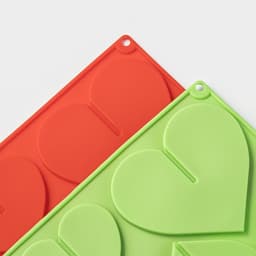 Форма для шоколада 3D Доляна «Сердце», силикон, 17×29 см, 6 ячеек (8.5×6.2 см), МИКС