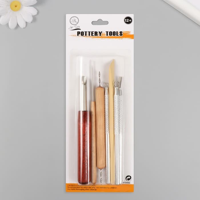 Инструменты для творчества набор 7 шт., дерево, металл, 14 см 20.8×8 см