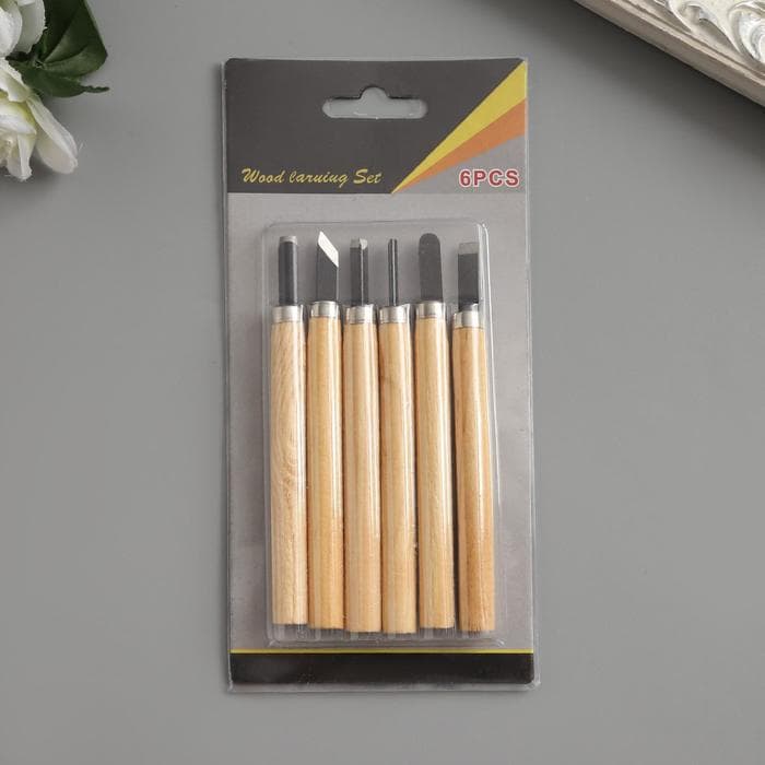 Набор ножей с деревянной ручкой 6 шт., 20.5×10 см