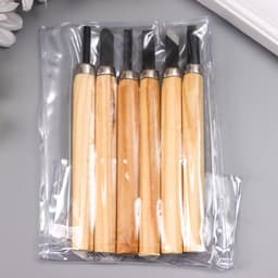 Набор ножей с деревянной ручкой 6 шт., 20.5×10 см