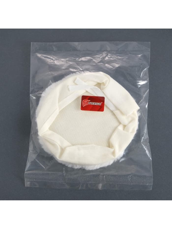 Насадка для полировки TORSO, искусственный мех с ободом на завязке, 125 мм