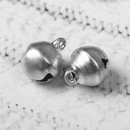 Бубенчики для рукоделия, набор 20 шт., размер 1 шт. — 1 см, серебряный