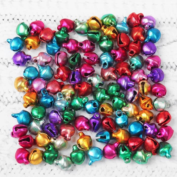 Бубенчики для рукоделия, набор 100 шт., размер 1 шт. — 0.6 см, МИКС