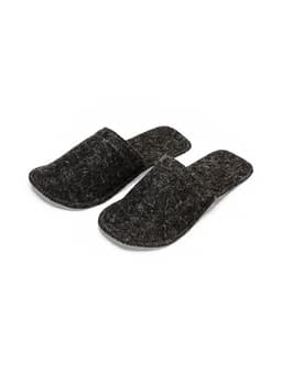 Тапочки для бани, полиэфир, шерсть, серые, «Добропаровъ»