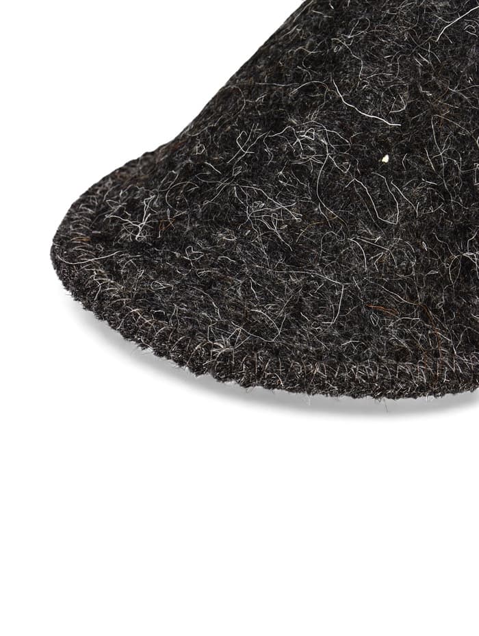 Тапочки для бани, полиэфир, шерсть, серые, «Добропаровъ»