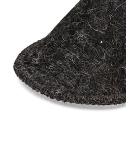 Тапочки для бани, полиэфир, шерсть, серые, «Добропаровъ»