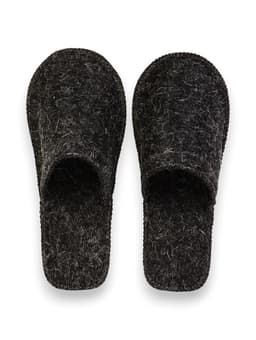 Тапочки для бани, полиэфир, шерсть, серые, «Добропаровъ»