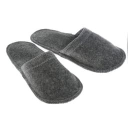 Тапочки для бани, полиэфир, шерсть, серые, «Добропаровъ»