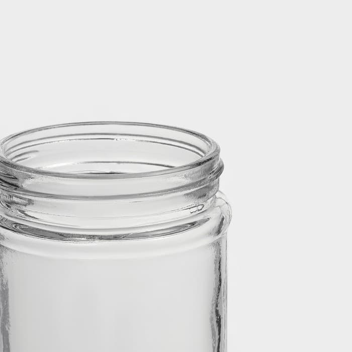 Банка для сыпучих Доляна «Премиум», 550 мл, 15×8 см, с металлической крышкой, стекло, прозрачная