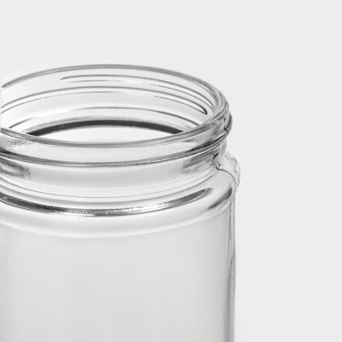 Банка для сыпучих Доляна «Премиум», 700 мл, 20×8 см, с металлической крышкой, стекло, прозрачная