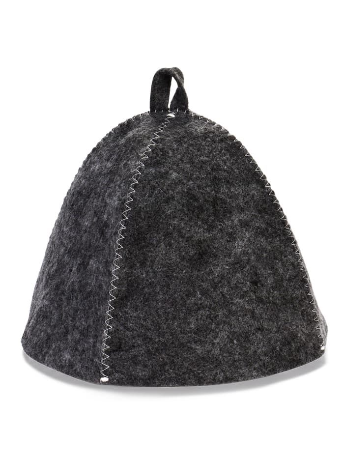 Набор для бани, 3 предмета: шапка, рукавица, коврик, серый, «Добропаровъ»