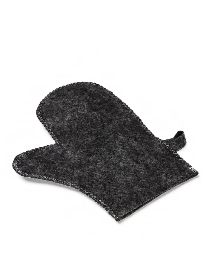 Набор для бани, 3 предмета: шапка, рукавица, коврик, серый, «Добропаровъ»