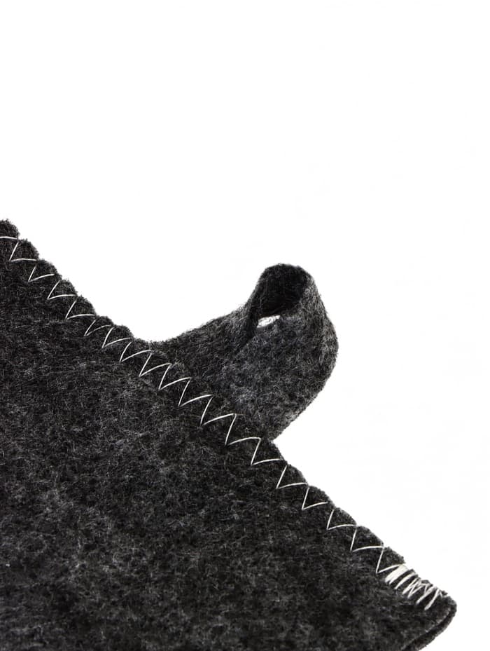 Набор для бани, 3 предмета: шапка, рукавица, коврик, серый, «Добропаровъ»