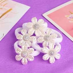 Резинки для волос QF «Беляночка», набор 6 шт., ромашка