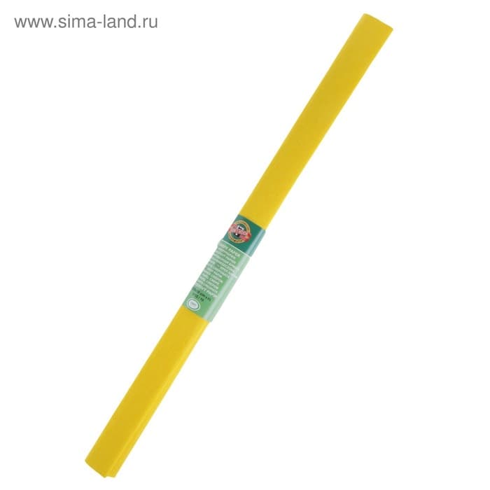Бумага креповая поделочная гофро Koh-I-Noor 50×200 см 9755/10 жёлтая тёмная, в рулоне