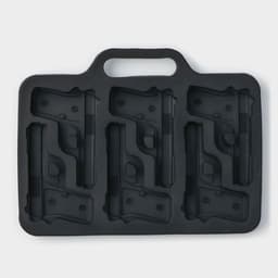 Форма для шоколада Доляна «Пистолет», силикон, 18.7×13.4 см, 6 ячеек (7.5×5.1 см), тёмно-серая