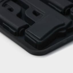 Форма для шоколада Доляна «Пистолет», силикон, 18.7×13.4 см, 6 ячеек (7.5×5.1 см), тёмно-серая