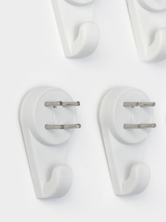 Крючок для картин большой, 5 шт., белый