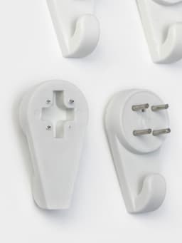 Крючок для картин большой, 5 шт., белый