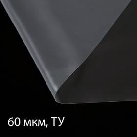 Плёнка полиэтиленовая прозрачная, 60 мкм, 3×5 м, рукав (1.5 м × 2), Эконом 50 %, Greengo