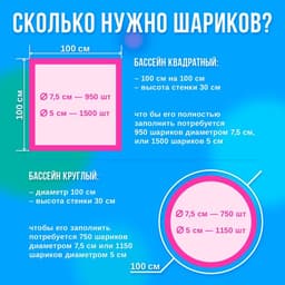 Шарики для сухого бассейна «Перламутровые», диаметр шара 7.5 см, набор 100 штук, цвет розовый, голубой, белый, зелёный