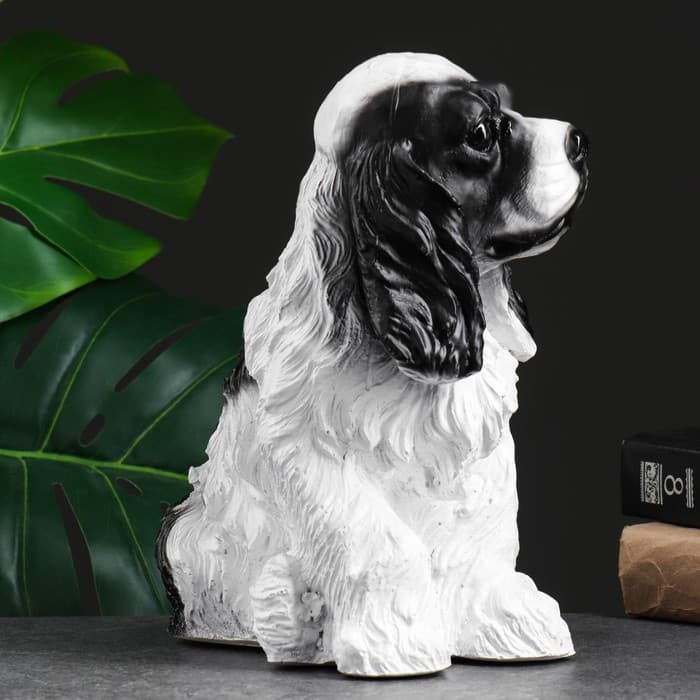 Копилка для денег «Русский спаниель», полистоун, 15×20×26 см