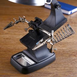 Третья рука для пайки 2.5х, 5х, с подсветкой, 20×21×15 см, 3ААА