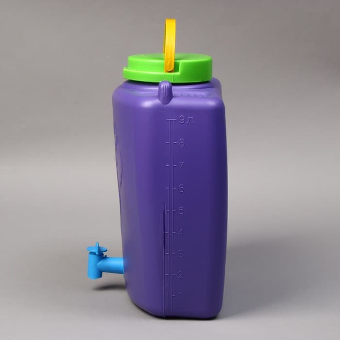 Канистра - умывальник, пищевая, 9 л, пластиковая, МИКС