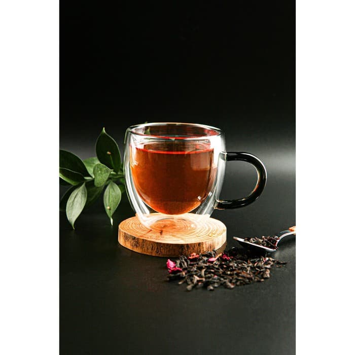 Кружка с двойными стенками Magistro «Адель», 200 мл, стекло, прозрачная