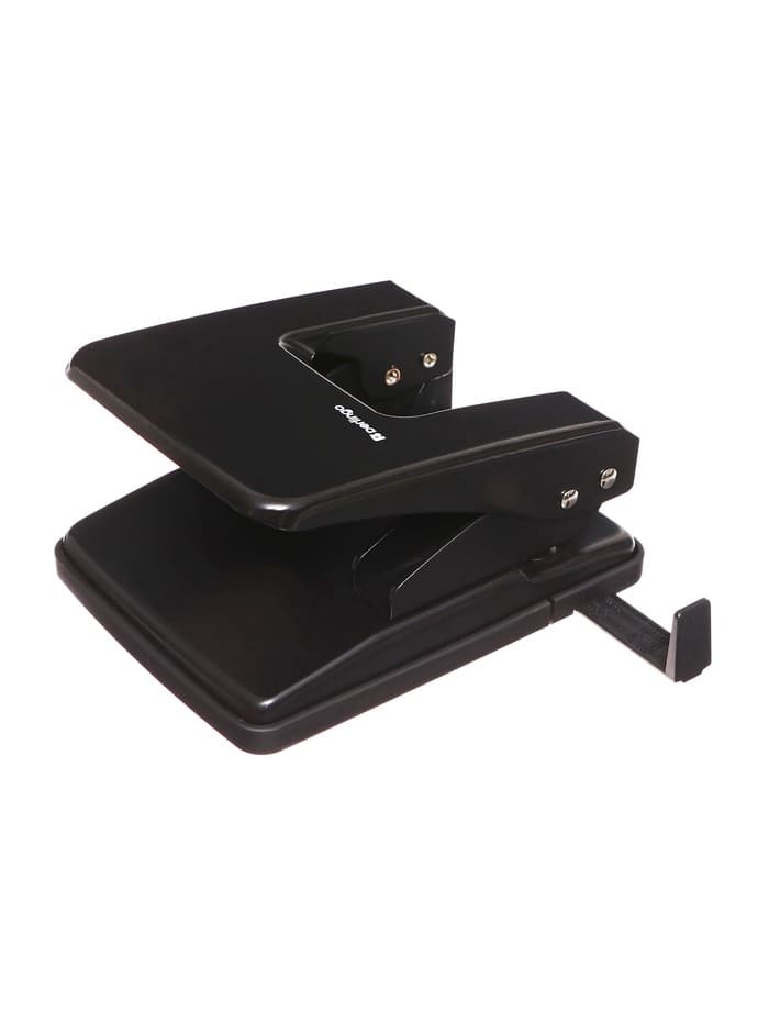 Дырокол металлический 40 листов, Berlingo, с линейкой, чёрный