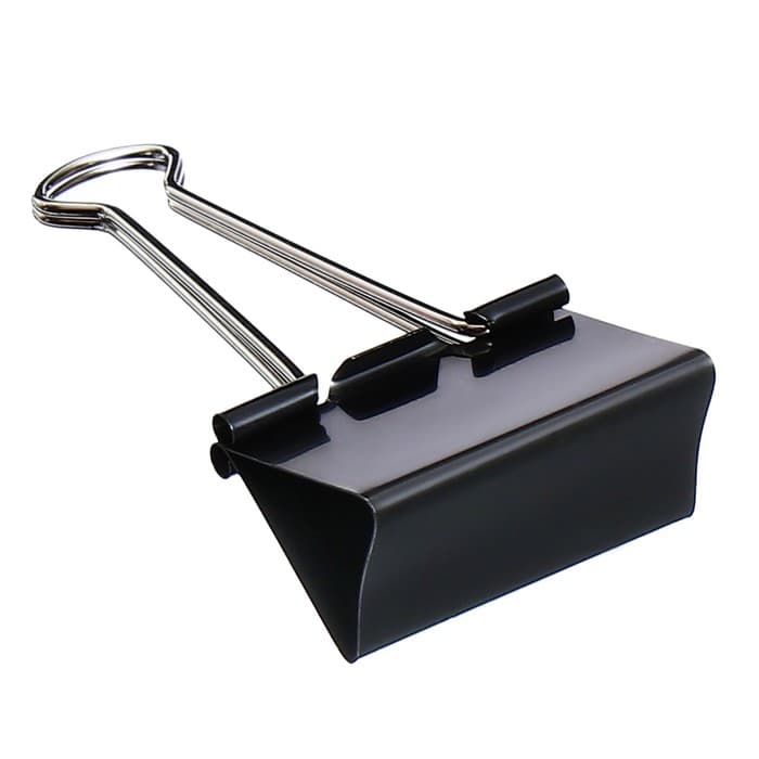 Набор зажимов для бумаг, 51 мм, 12 шт., чёрные