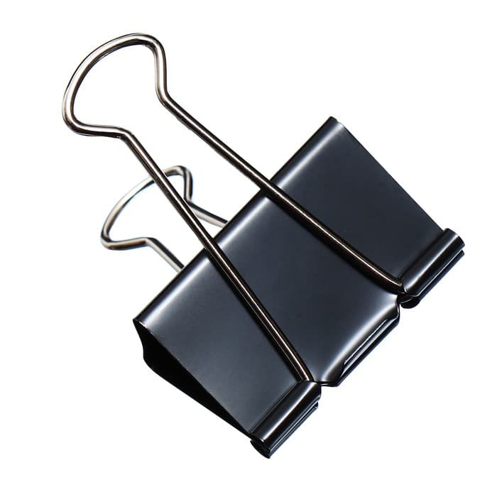 Набор зажимов для бумаг, 51 мм, 12 шт., чёрные