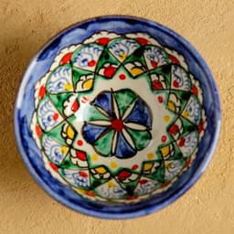 Пиала узбекская Риштанская Керамика «Цветы», 100 мл, d=8.5 см, МИКС