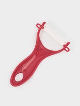 Овощечистка керамическая Доляна «Солнечная», 13 см, красная