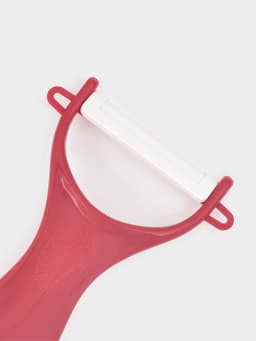 Овощечистка керамическая Доляна «Солнечная», 13 см, красная