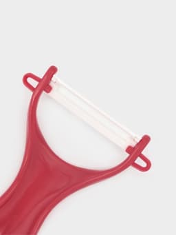 Овощечистка керамическая Доляна «Солнечная», 13 см, красная