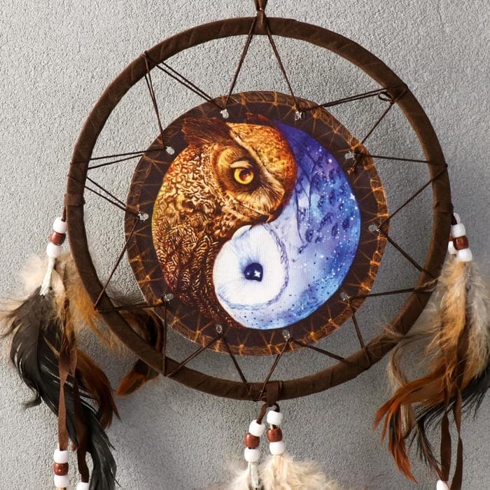Ловец снов амулет «Совы», d=20 см