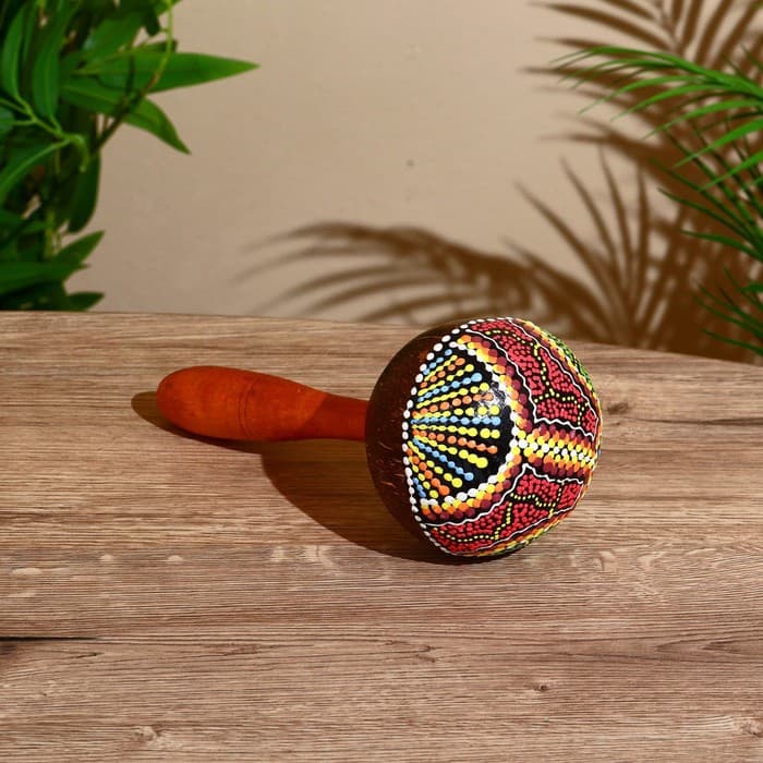 Сувенирный музыкальный инструмент «Маракас», 22×9×9 см, МИКС