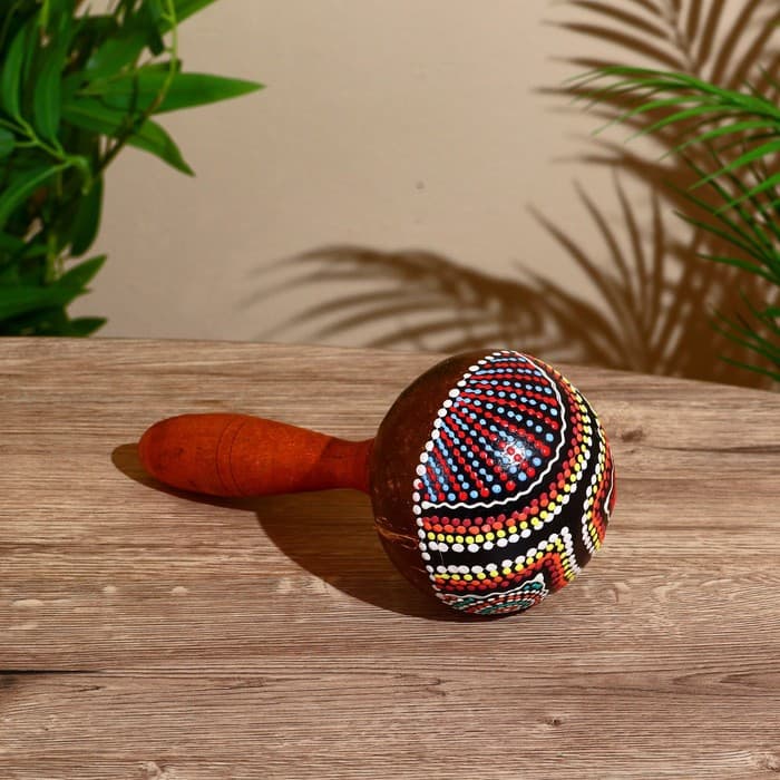 Сувенирный музыкальный инструмент «Маракас», 22×9×9 см, МИКС