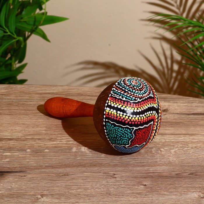 Сувенирный музыкальный инструмент «Маракас», 22×9×9 см, МИКС