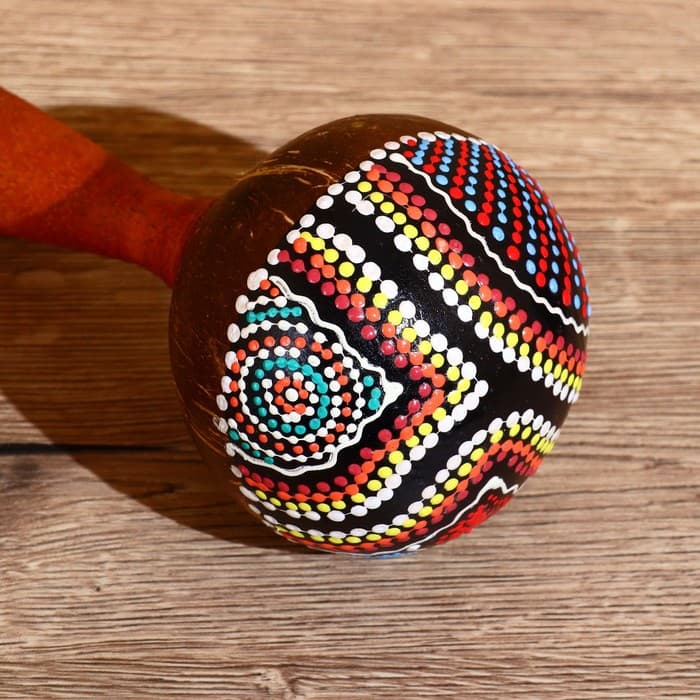 Сувенирный музыкальный инструмент «Маракас», 22×9×9 см, МИКС