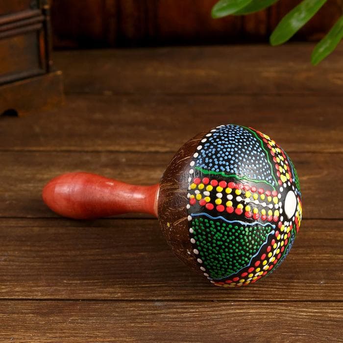 Сувенирный музыкальный инструмент «Маракас», 22×9×9 см, МИКС