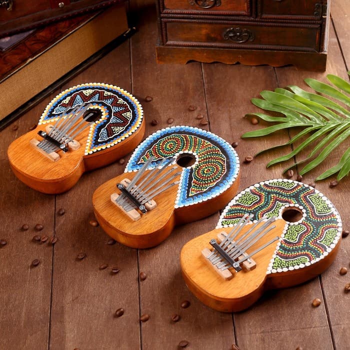 Сувенирный музыкальный инструмент «Калимба», 21×14.5×4 см, МИКС