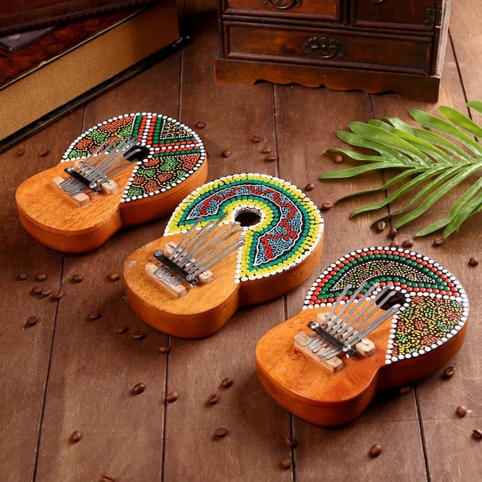 Сувенирный музыкальный инструмент «Калимба», 21×14.5×4 см, МИКС