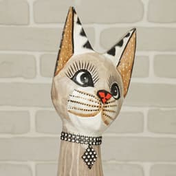 Сувенир «Кошка в ошейнике», 60×12×6 см, дерево