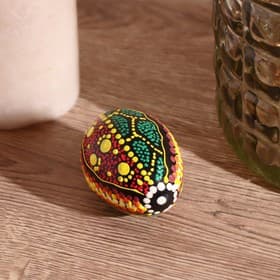 Сувенирный музыкальный инструмент Маракас «Яйцо с узором - точечная роспись», 7×5×5 см